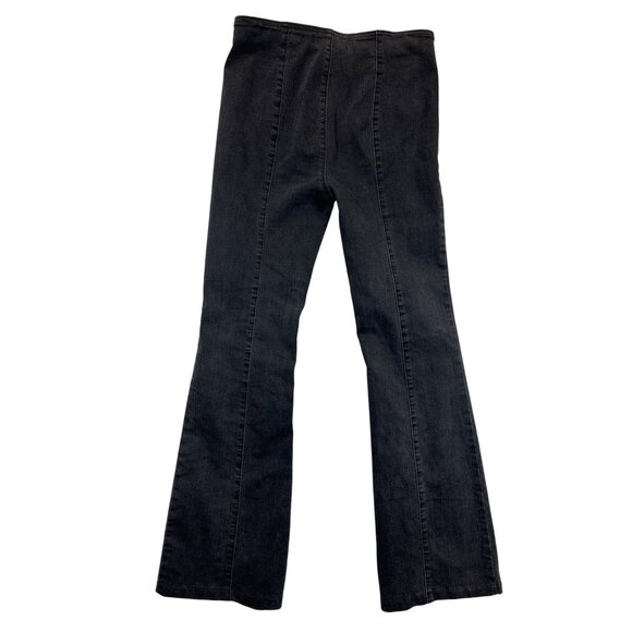 We The Free Jeans Womens 26 Black Denim High-Rise Flare Stretch Waist‎ - Picture 2 of 8